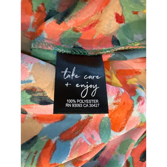 Nic + Zoe Punchy Petals Slip Dress Small Multicolor Artsy Chic Relaxed Fit Maxi - Picture 5 of 10